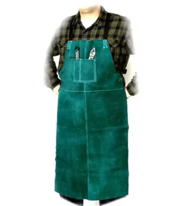 Tablier moderne en cuir Crazy Horse et fer noir, ceintures réglables, imperméable et résistant à l'huile, personnalisable, pour la sécurité au jardin, best-seller - Product Image 1