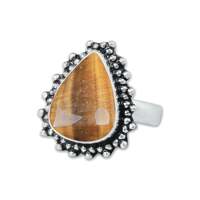 Offres Spéciales : Bagues en Pierre Naturelle Œil de Tigre et Argent Allemand de Qualité Supérieure, Serties de Pierres Précieuses Véritables Multi-formes, pour Hommes et Femmes, Style Indien