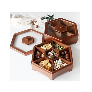 Eco Friendly Wooden Spice Box with Compartments Rustic Kitchen Storage Container for Indian Masala Herbs and Seasoning - Product Image 5