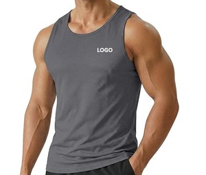 Camiseta sin Mangas Personalizada con Logotipo para Hombre, de Secado Rápido, Transpirable, para Gimnasio, Entrenamiento y Ejercicio - Product Image 3