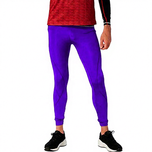 Leggings de Compresión Negros para Hombre, de Cintura Elástica, Color Sólido, Material de Spandex y Poliéster - Product Image 3