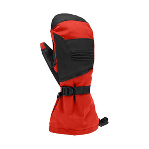 Mitaines de ski isolées et imperméables en polyester orange et noir avec fermeture à cordon, unisexe, pour usage extérieur en hiver - Product Image 5