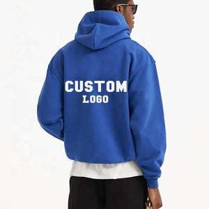 Sweat à capuche unisexe 100% coton doux, coupe-vent, en polaire, imprimé sur mesure avec logo personnalisé et impression en relief pour hommes et femmes - Product Image 2