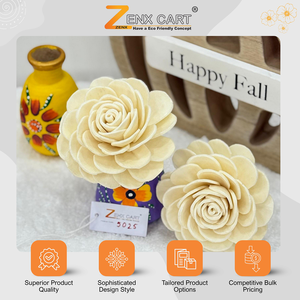 Flores Artificiales de Madera Sola Hechas a Mano, Ecológicas, para Manualidades, Decoración Navideña, Varios Tamaños, Nueva Llegada, Gran Venta - Product Image 2