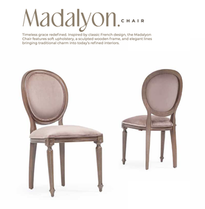 French Style Upholstered Solid Wood Hotel Dining Side Chair with Foam <b>Cushion</b> and Polyester Lining Tapered Legs Indoor Use - Product Image 1
