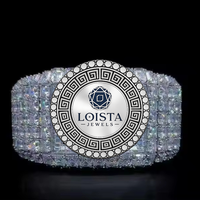 Jam Tangan Moissanite Mewah Buatan Tangan Model Terbaru Full Berlian Berkualitas Tinggi Dari Supplier LOISTA JEWELS