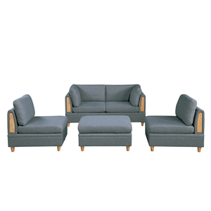 Set da soggiorno in acciaio modulo 5PC - Product Image 1