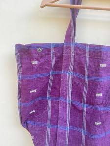 Sac fourre-tout matelassé léger de couleur unie, style bohème vintage, grande capacité, en coton, pour femmes - Product Image 5