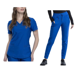 High Quality Women's Hospital Scrub Sets <b>Jumpsuit</b> Short Sleeve <b>Jersey</b> Spandex Summer Scrubs Uniform OEM Custom Service Private - Product Image 1