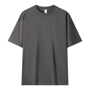 เสื้อยืดพิมพ์โลโก้ตามสั่ง ลายเรียบ เสื้อยืดเปล่า เสื้อยืดลำลอง เสื้อยืดธรรมดา ผลิตโลโก้ตามสั่ง ผ้าฝ้ายแท้ 260 กรัม - Product Image 1