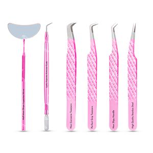 Logo personnalisé professionnel marque privée volume russe pince à épiler extension de cils en acier inoxydable Nano Grip Fiber pointu cils - Product Image 3