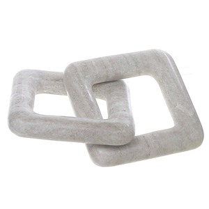 Escultura Rectangular de Cadena Entrelazada Tallada a Mano en Mármol Blanco, Adorno Moderno para Mesa, Decoración de Lujo para el Hogar y la Oficina - Product Image 1