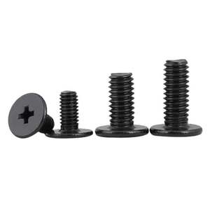 Microtornillos negros para reparaciones electrónicas DIY, herrajes de precisión, resistentes, ligeros y anticorrosivos - Product Image 1