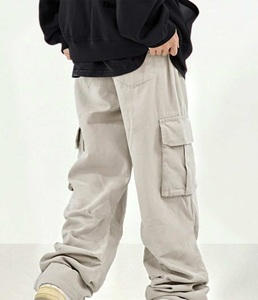 Pantalon Cargo Homme Grande Taille Qualité Supérieure Prix Abordable – Idéal Travail, Randonnée, Extérieur – Coupe Droite Détendue, Effet Délavé, Multi-Poches - Product Image 2