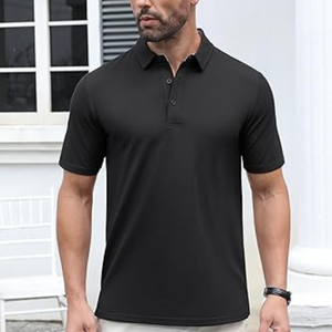 Camisa de Golf para Hombre, Transpirable, de Manga Corta, Algodón Piqué, 3 Botones, Corte Clásico, Informal, de Alto Rendimiento - Product Image 4