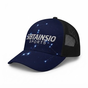 Gorra de Béisbol Snapback de Color Sólido, Estilo Hip Hop, con Gráficos Promocionales, Gorra Trucker Azul Marino con Estampado de Estrellas y Logotipo Bordado - Product Image 6