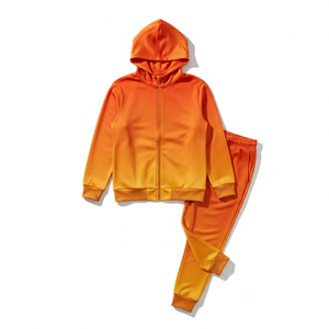 Conjunto Deportivo Casual de Dos Piezas para Hombre, Sudadera con Capucha y Pantalones con Diseño Degradado, Chándal de Algodón Grueso para Correr en Invierno - Product Image 1