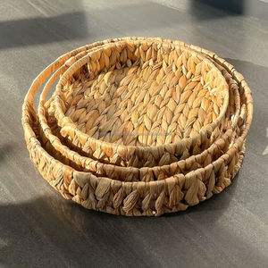 Plateau de service en jacinthe d'eau écologique, naturel, durable, personnalisable, vaisselle de salle de bain, fournisseur en gros au Vietnam - Product Image 1