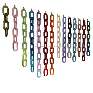 Transparent Colorful Resin Chain Link Wall Hanging Decor Modern Washable Oval Shape BLATANT EXPORTS Wedding Living Room Office - Product Image 2