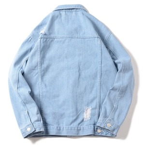 Top Design Winter Men Fleece Jackets Men Tie <b>Dye</b> Warm Denim Thick Men Denim Jackets Coats Streetwear Outdoor Jacket - Product Image 1
