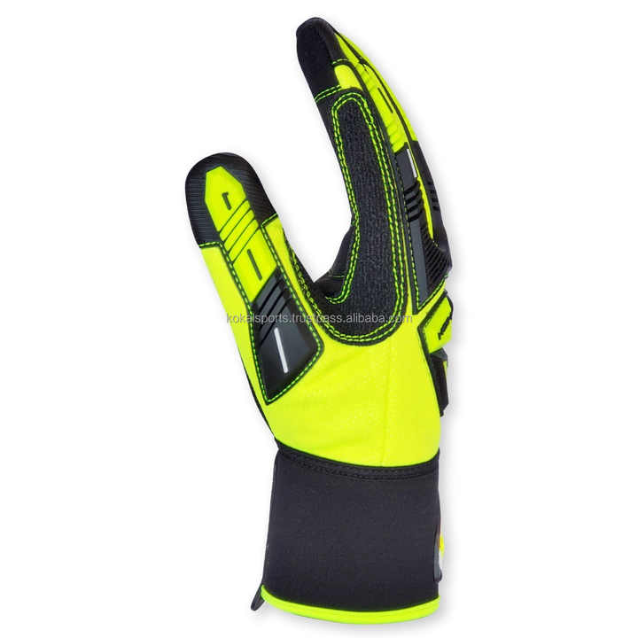 Work Gloves Oil and Gas Safety Gloves Cut Grip Professional Custom Safety High Oil Field Working Mechanic Gloves