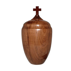 Luxury Manor Wooden Cremation Memorial <b>Urn</b> Ash Holder Featuring Lasting Strength And Sophisticated Natural Beauty - Product Image 1