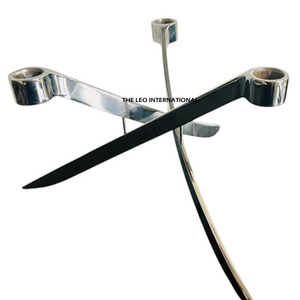 Support à bougie en métal durable avec finition dorée, taille personnalisée pour la décoration de la maison et des hôtels, pot à bougie unique en béton - Product Image 2
