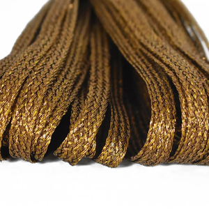 2026 New Stylish Soutache <b>Braided</b> <b>Cord</b> in Antique Gold 5mm Flat Metallic 15 Meter Per Roll High Quality Metallic Braids - Product Image 6