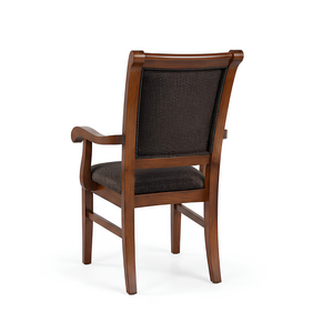 Chaise de salle à manger en teck massif moderne et luxueuse, chaise en bois rembourrée pour restaurant, hôtel et café - Product Image 5