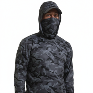 Vêtements de pêche pour hommes UPF 50+ imperméables, respirants, à séchage rapide, en spandex/polyester, shorts à manches longues, pêche personnalisée - Product Image 4