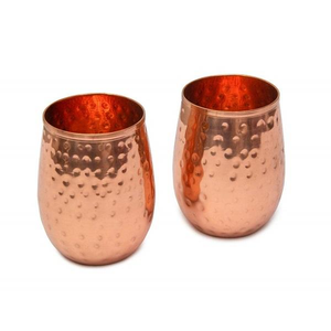 Copper Tumbler Set With Reusable <b>Metal</b> <b>Straws</b> Drinking Cups Cleaning Brush Mirror Finish Beverage Glass Gift Collection - Product Image 4