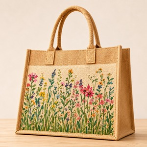 Bolsa de Yute Reutilizable con Cierre de Cremallera y Asa de Cuerda Tejida, Opción de Logotipo Personalizado en Varios Tamaños, para Compras, Regalos y Uso en Exteriores - Product Image 5