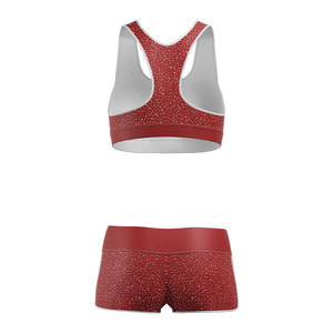 Conjunto Deportivo Sublimado para Mujer, Bra Deportivo y Pantalones Cortos Personalizados, Transpirables, Elásticos, para Yoga, Gimnasio, Ropa Deportiva Activa, Proveedor OEM ODM - Product Image 2
