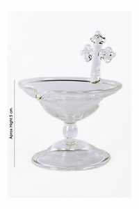 Porte-bougie en verre artisanal en forme de lotus, 13 cm, support décoratif en cristal pour bougie, résistant à la chaleur, pour la décoration de Noël à la maison - Product Image 2