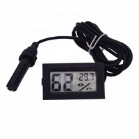Mini thermomètre hygromètre numérique d'intérieur avec sonde pour incubateur, reptile, plante, terrarium