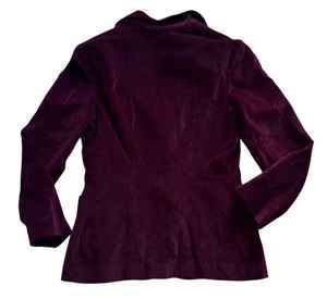 Blazer en velours bordeaux vintage fabriqué aux États-Unis avec étiquette Union - Taille S - Product Image 1