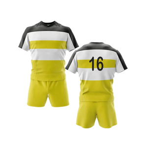 Dernier style, vente en gros, nouveau design, ensemble de tenue de rugby, fabricant, logo personnalisé par sublimation, broderie, impression couleur, OEM ODM - Product Image 2