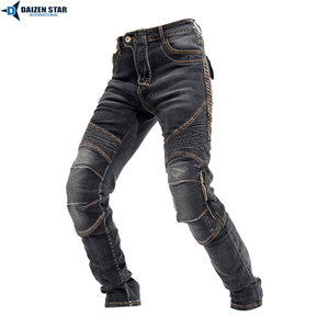 Jeans de Motocicleta para Hombre, Lavados con Efecto Desgastado, con Bolsillos para Equipo de Protección, Transpirables, Resistentes a la Abrasión, 220g, Alta Calidad, para Todas las Temporadas - Product Image 4