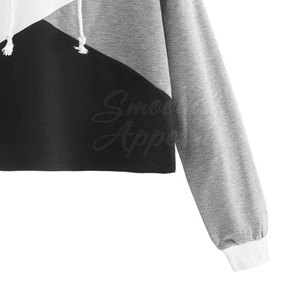 Stylish Winter Women Crop Top Hoodies Knitted Front Soft Cotton Blend Comfortable Cropped Fit Perfect for Casual Wear Street - Product Image 4