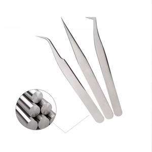 Ensemble de pinces à cils dentelées en acier inoxydable de haute qualité Morje Surgical, pointe lisse de précision, étui rose inclus - Product Image 3