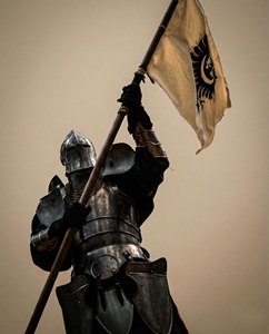 Ensemble complet d'armure de chevalier Dark Barbuta en acier de calibre 18, style antique moderne médiéval, pour cosplay / reconstitution historique - Product Image 2