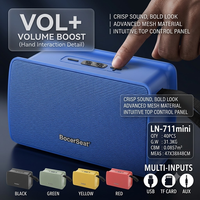 Altavoz Inalámbrico Portátil LN-711MINI con Correa de Mano, para Exteriores, Camping, Emergencias, Bajos Potentes, Resistente, Venta al Por Mayor