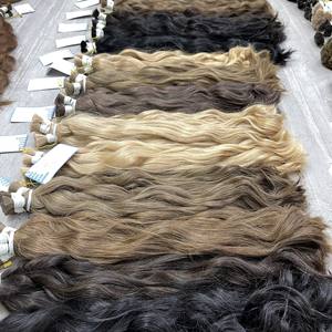 Producto superior Extensión de cabello Cabello de color oscuro ondulado natural a granel Precio al por mayor Sin caída Sin enredos Listo para enviar - Product Image 2