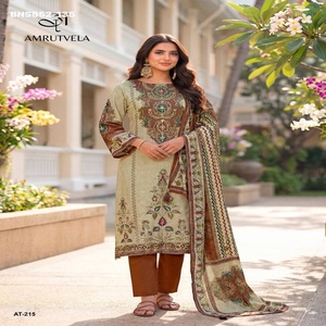 Nueva Variedad de Muselina de Viscosa con Estampado Digital - Conjunto de Salwar, Traje y Dupatta con Aari y Trabajo Manual - Fabricante de Surat - Product Image 1