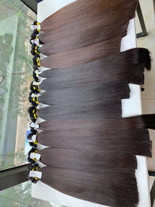 Extensiones de Cabello Natural Vietnamita 100% Virgen, Color Castaño Natural, Punta Plana, Tendencia Actual, 60 cm, 1 Paquete de 100 Gramos, 100 Mechones, Super Double Drawn - Product Image 2