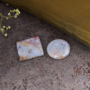 Cabochon rond en jaspe multicolore, pierre semi-précieuse, pierre en vrac pour la fabrication de bijoux, perles de pierre naturelle en gros - Product Image 3