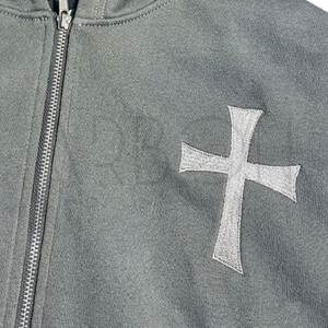 Sweat à capuche zippé en molleton épais de haute qualité, manches longues, nouvelle tendance, personnalisable avec logo, pour vêtements chrétiens et streetwear - Product Image 4