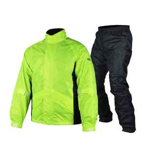 Men's <b>Black</b> Waterproof <b>Rain</b> Suit Nylon <b>Jacket</b> And Pants Set For Outdoor Hiking Camping Motorcycle Casual Wear - Product Image 4