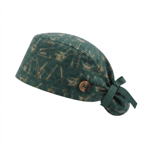 Chapeau chirurgical unisexe personnalisé avec détection d'aiguilles, ajustable, en coton et élasthanne sergé, pour hôpital - Product Image 3