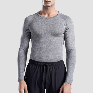 Camiseta de Compresión de Manga Larga Personalizable para Hombre, Ecológica, de Secado Rápido, Anti-UV, Transpirable, Antiarrugas, con Patrón Sólido - Product Image 6